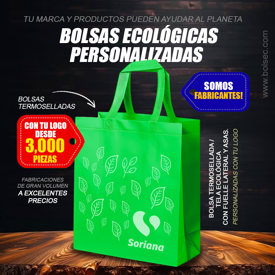 fabrica de bolsas ecologicas termoselladas con tu logo en mexico